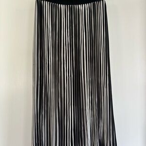Eileen Fisher Black and White Striped Maxi Skirt